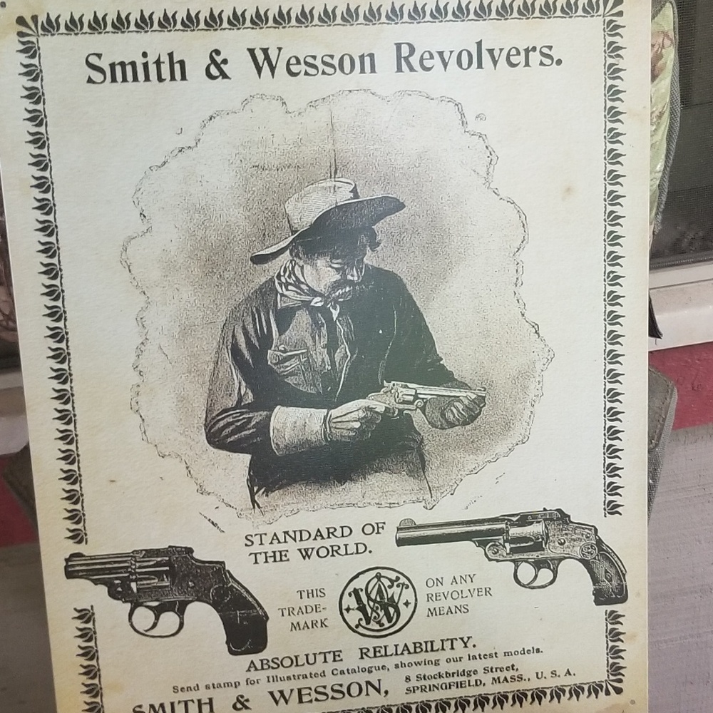 S & W Metal sign